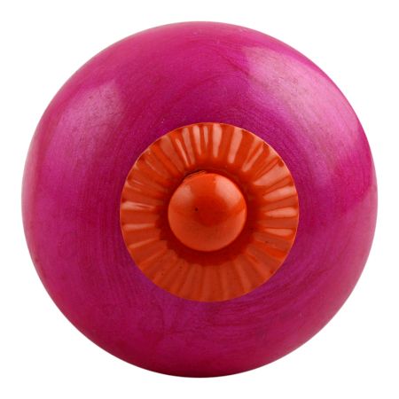 Neon Pink Orange Fitting Ceramic Knob